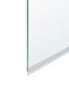 Mampara de ducha de vidrio templado transparente/plateado 140 x 100 cm TUAPI_787865