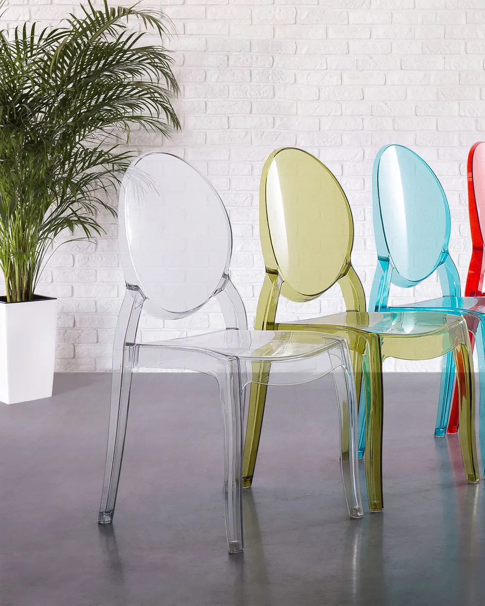 Set of Dining Chairs MERTON Transparent