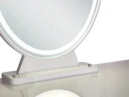 Toeletta con specchio e sgabello CAEN LED Bianco_844957