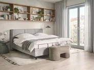 Adjustable Bed Fabric VICEROY 160 x 200 cm (EU King Size) Light Grey_1062002