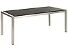 Garden Dining Table VERNIO 180 cm 90 cm Metal Black/ Silver