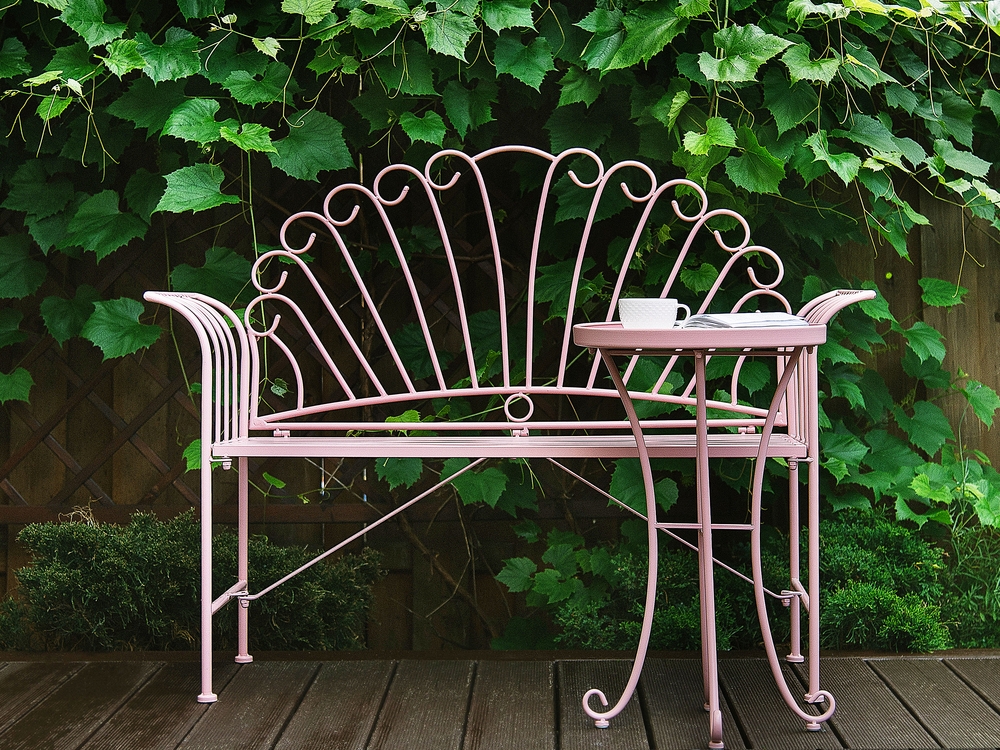 Garden Side Table Pink CAVINIA Beliani.cz