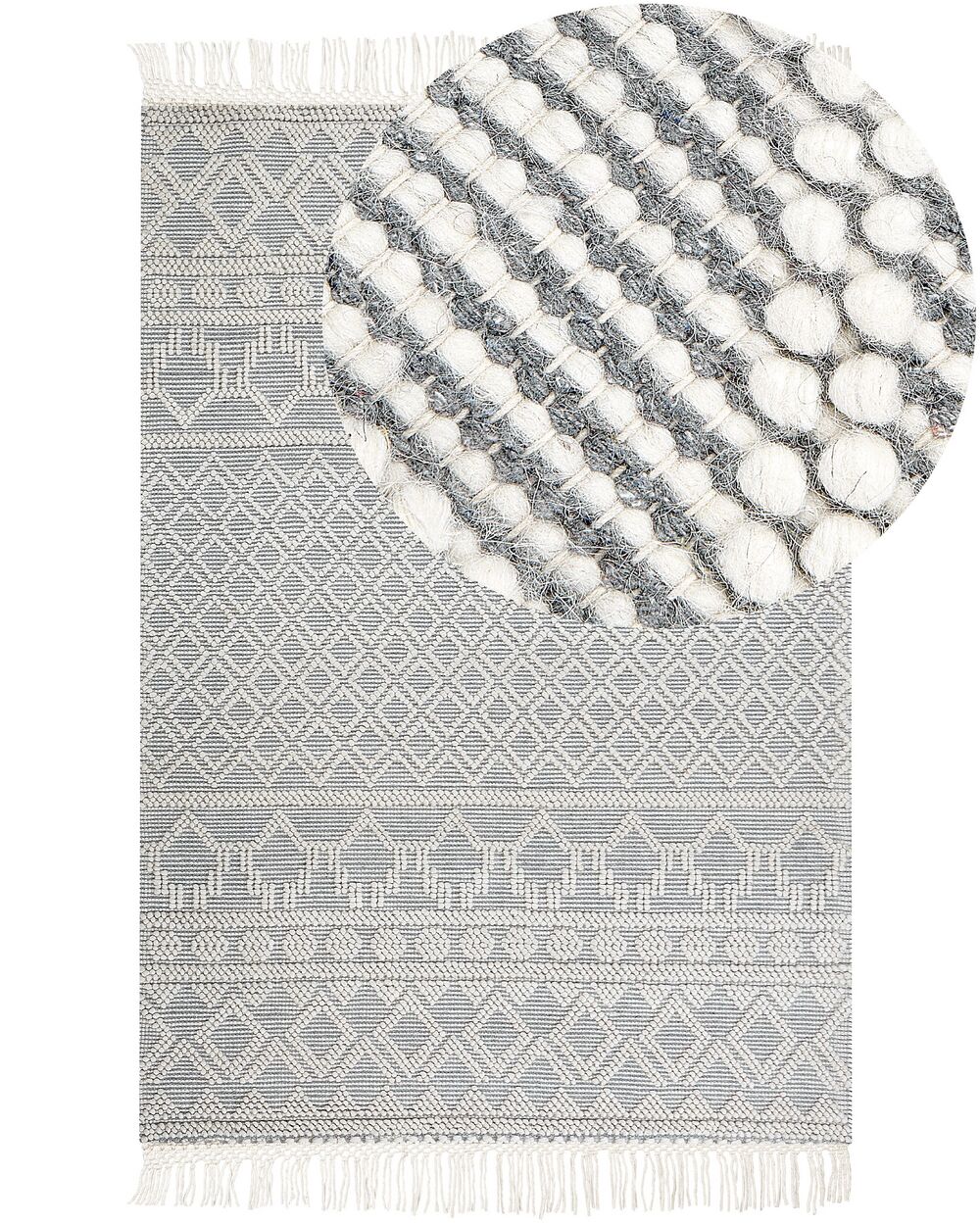 Tapis SOLHAN Gris Beige 160 x 230 cm Laine