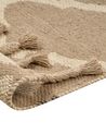 Teppich Jute beige 200 x 300 cm geometrisches Muster Kurzflor ORENCIK_887134