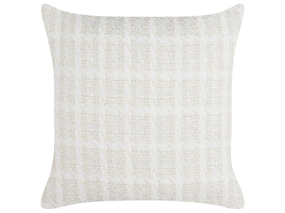 Pyntepude DOURIS 45 x 45 cm Lys Beige Ternet mønster
