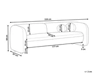Sofa 3 Seater LEIREN Velvet Dark Brown_1028845