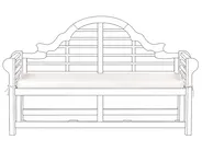 Bench Seat Pad Cushion MARLBORO 151 x 46 cm Off-White_1133140