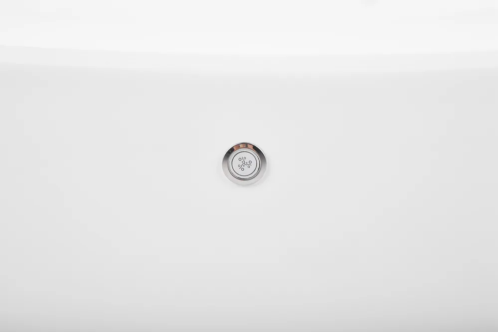 Vasca idromassaggio freestanding con LED ANTIGUA 168 x 80 cm Bianco_808019