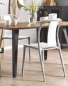 Set di 2 sedie in plastica bianco e grigio SPEZIA_808211