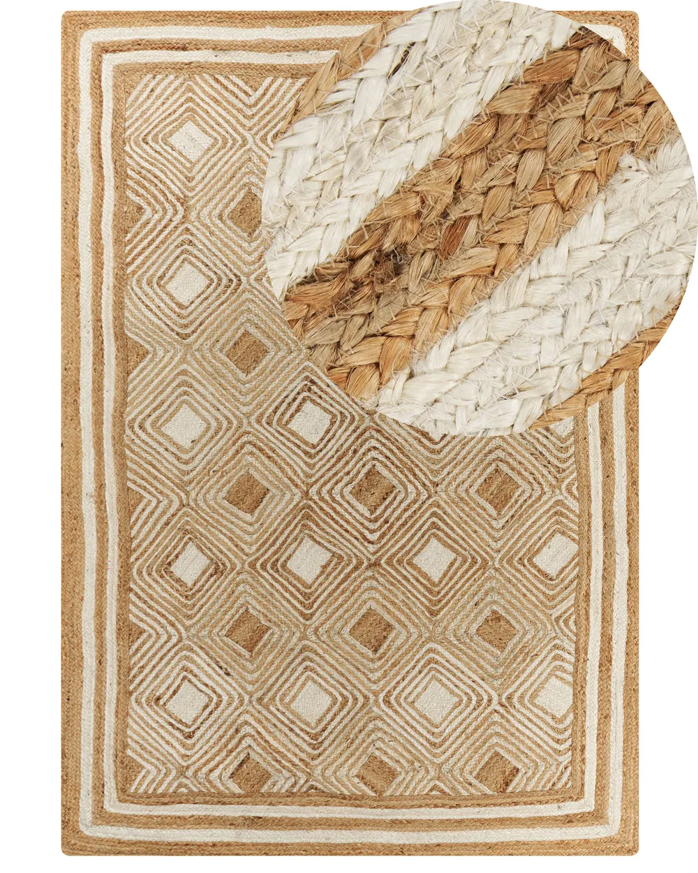 Tappeto MENGEN Beige 160 x 230 cm Iuta_887770