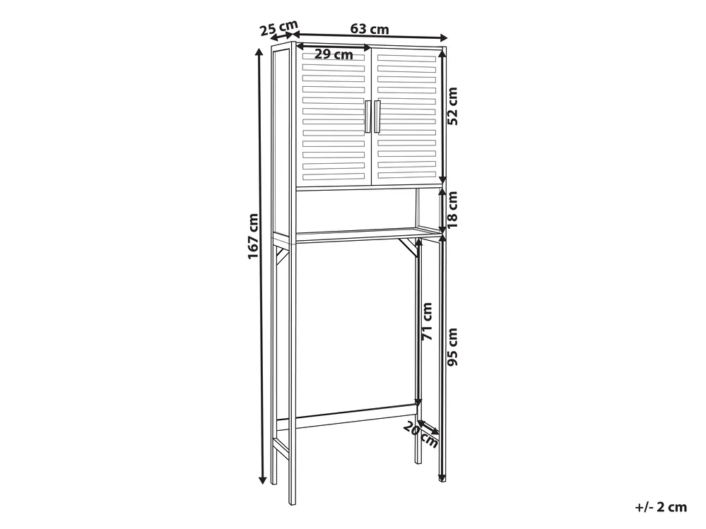 Szafka łazienkowa OKARCHE Bambus 63 cm Jasnobrązowy_926233