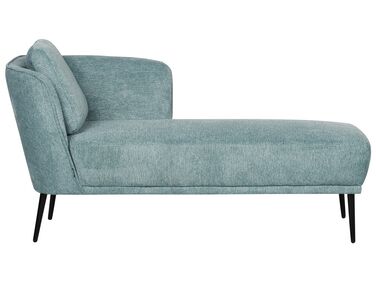 Chaise longue à gauche en tissu bleu ARTHEZE