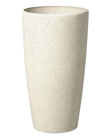 Vaso da fiori moderno tondo bianco 31x31x58cm ABDERA