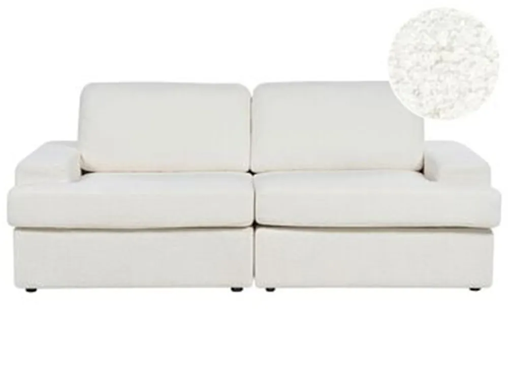 Sofá 3 plazas ALLA Bouclé Blanco crema_1183784