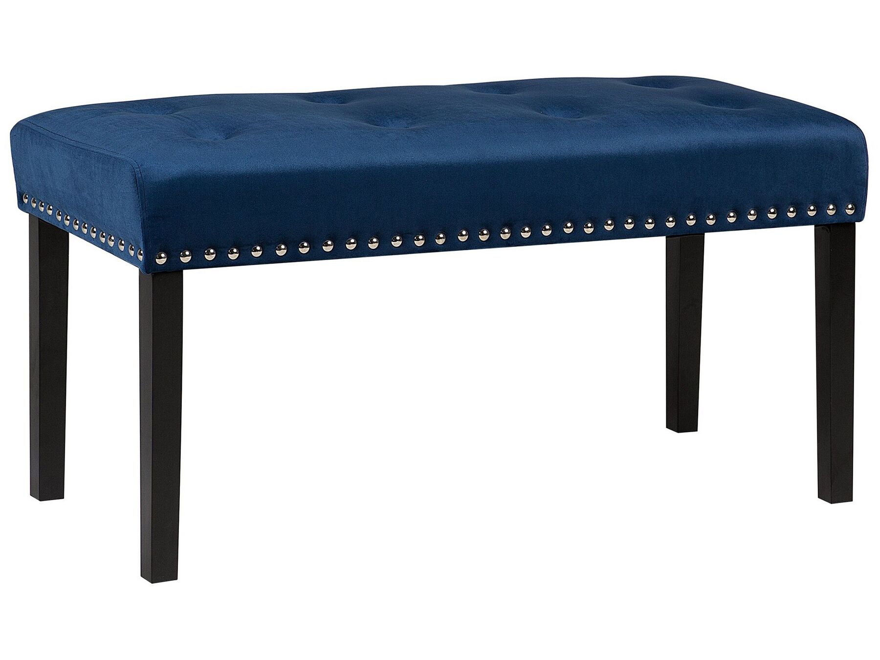 Velvet Bedroom Bench Navy Blue YORKTON_732807