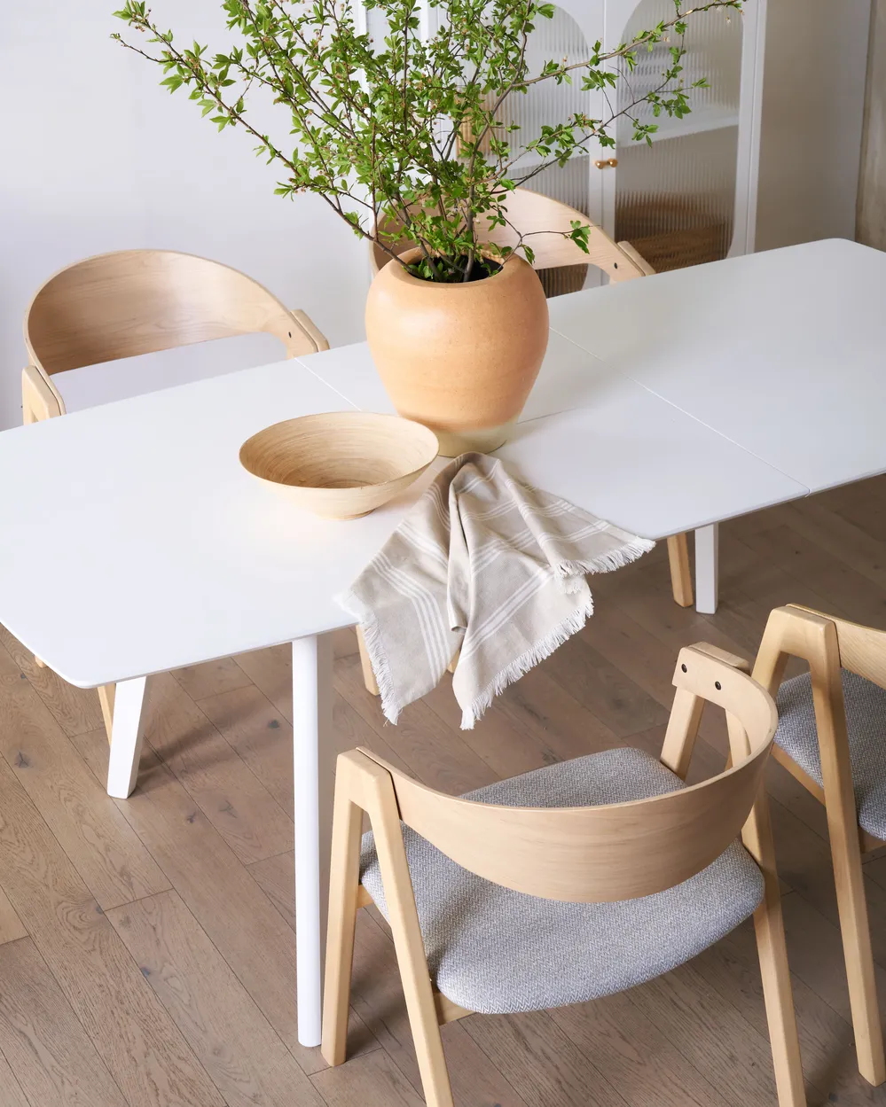 Wazon dekoracyjny SKIONE 34 cm Ceramika Jasnobrązowy_860365