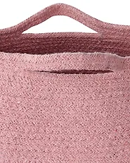 Conjunto de 2 cestos PANJGUR Algodão Rosa_846413