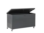 Cesta KYMI 136 cm 55 cm Metallo con ruote Grigio scuro_1173665