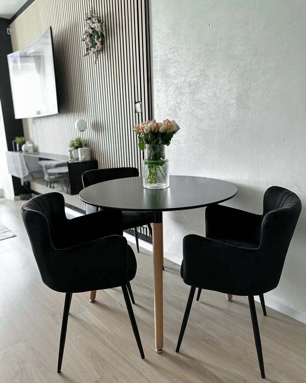 Dining Table BOVIO Black 120 cm 120 cm_863458