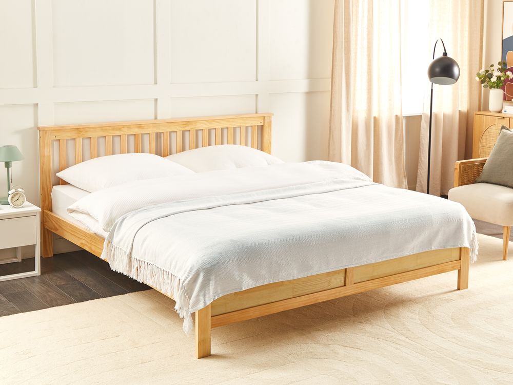 Koc AMPARA Bawełna 200 x 220 cm Złamana biel