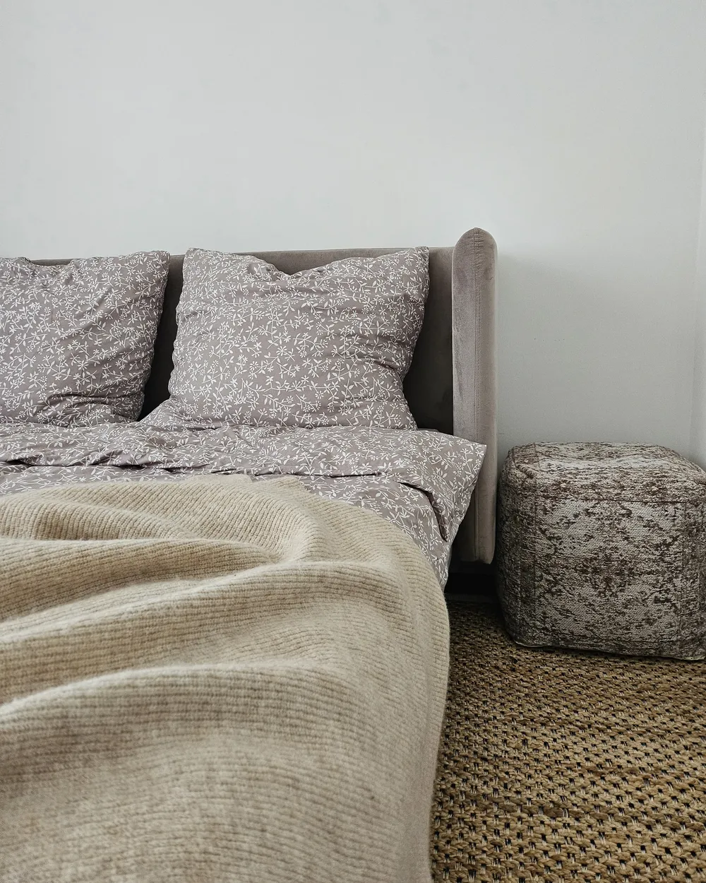 Bed Velvet ARETTE 160 x 200 cm (EU King Size) Taupe_901530