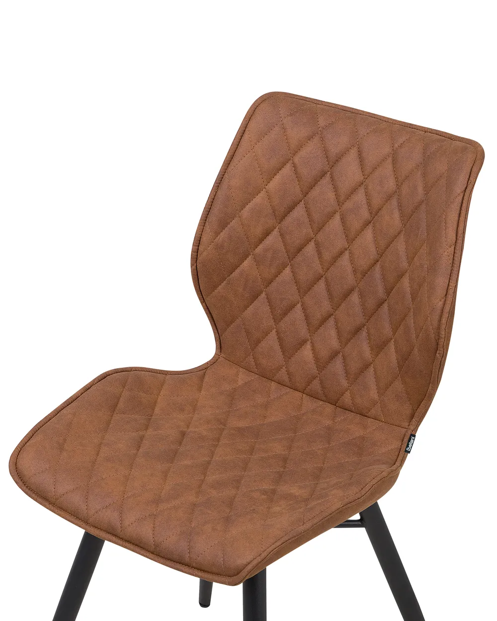 Set of 2 Dining Chairs LISLE Fabric Golden Brown_724198