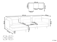 Modular Corner Sofa 3 Seater EGERIS Fabric Light Grey Right Hand_894313