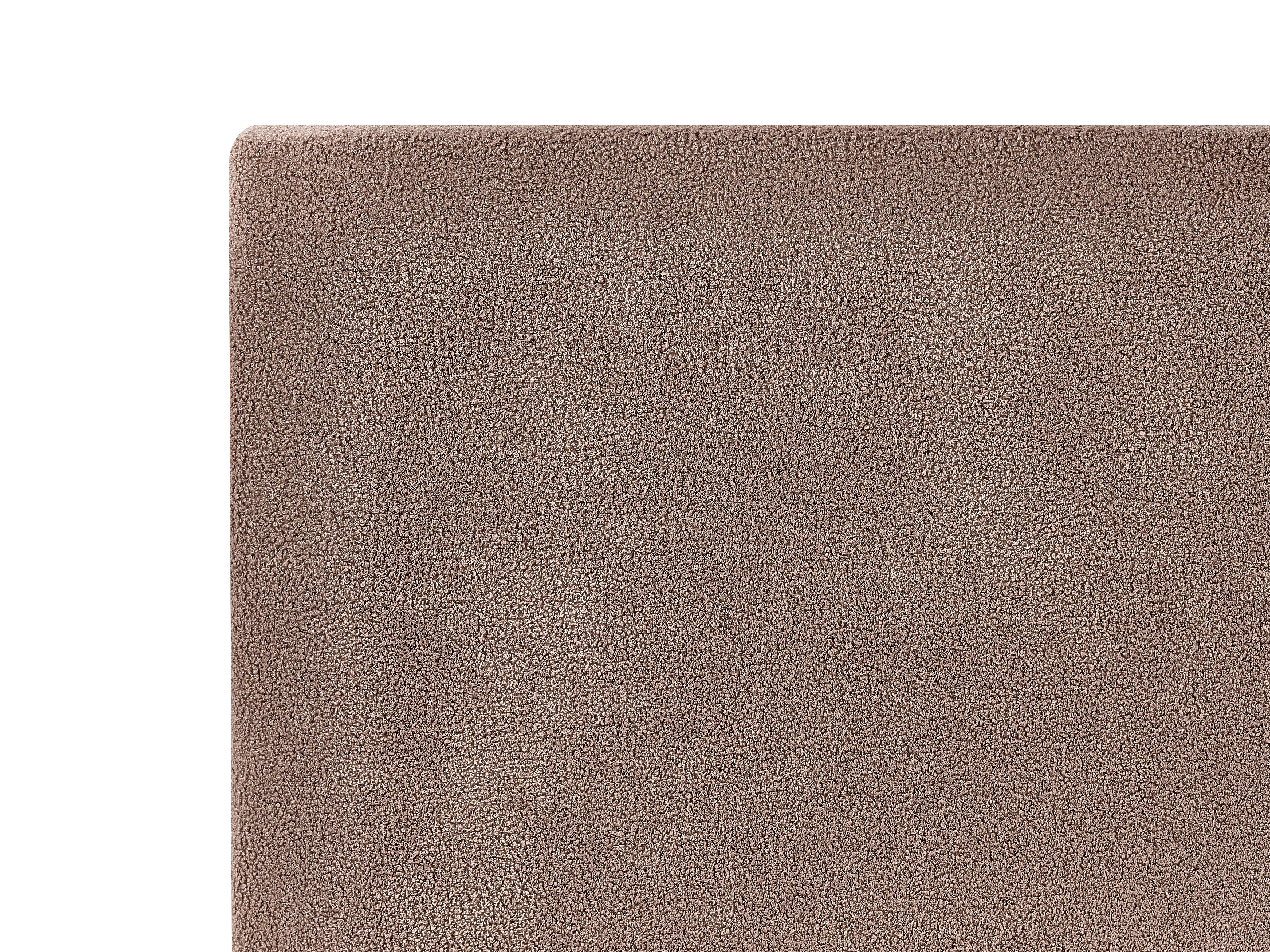 Letto Bouclé ALBI 140 x 200 cm Marrone_981595