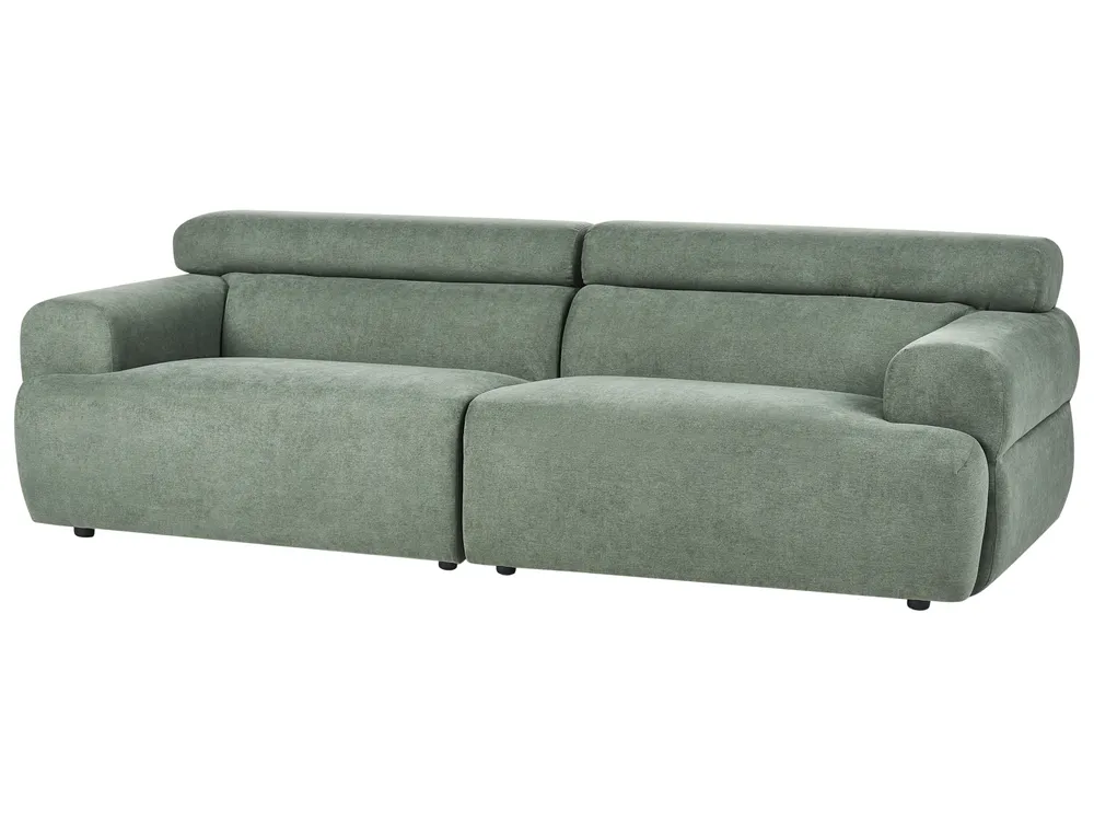 Sofa 3 Seater HOVDEN Fabric Green_1072541