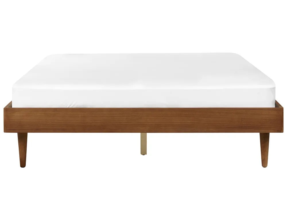 Bed with LED TOUCY 160 x 200 cm (EU King Size) Brown Ash Wood_909704