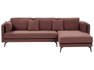 Left Hand Fabric Corner Sofa Burgundy ALTAN