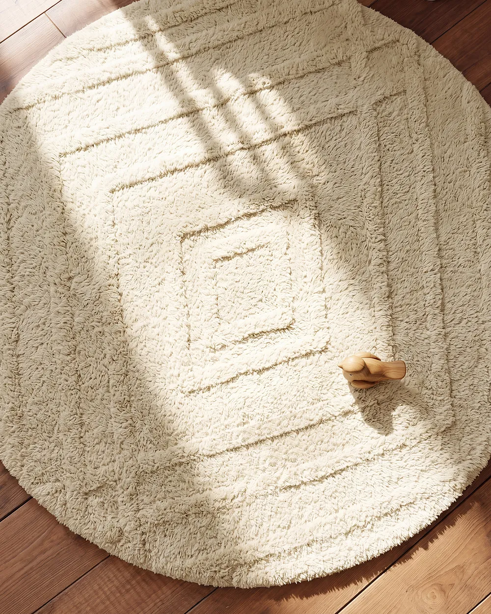 Kids Rug TURTUK  Light Beige ø 120 cm Cotton_1135362