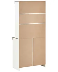Glass Display Cabinet KALBARRI 80 cm Brown/ White_963511