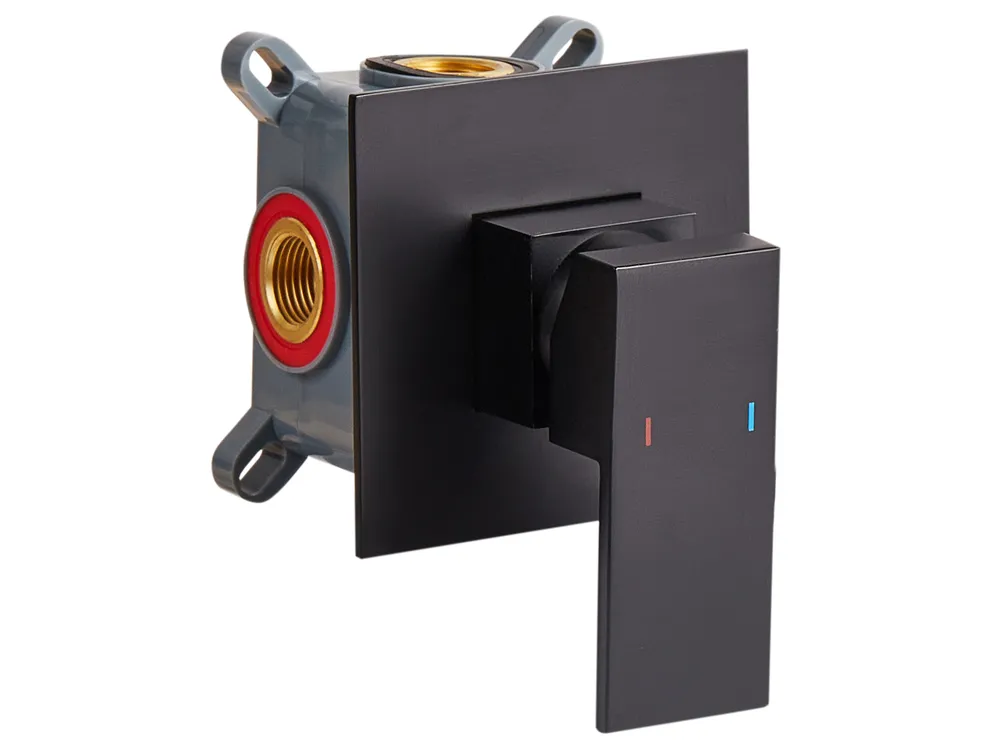 rubinetto miscelatore da parete per lavabo KARUAY Ottone Nero_986936