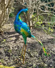 Rzeźba ogrodowa PEACOCK Niebieski_977863