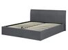 Sivá posteľ s úložným priestorom 160x200 cm ORBEY_765742
