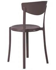 Set of 4 Garden Chairs VIESTE Brown_1032952