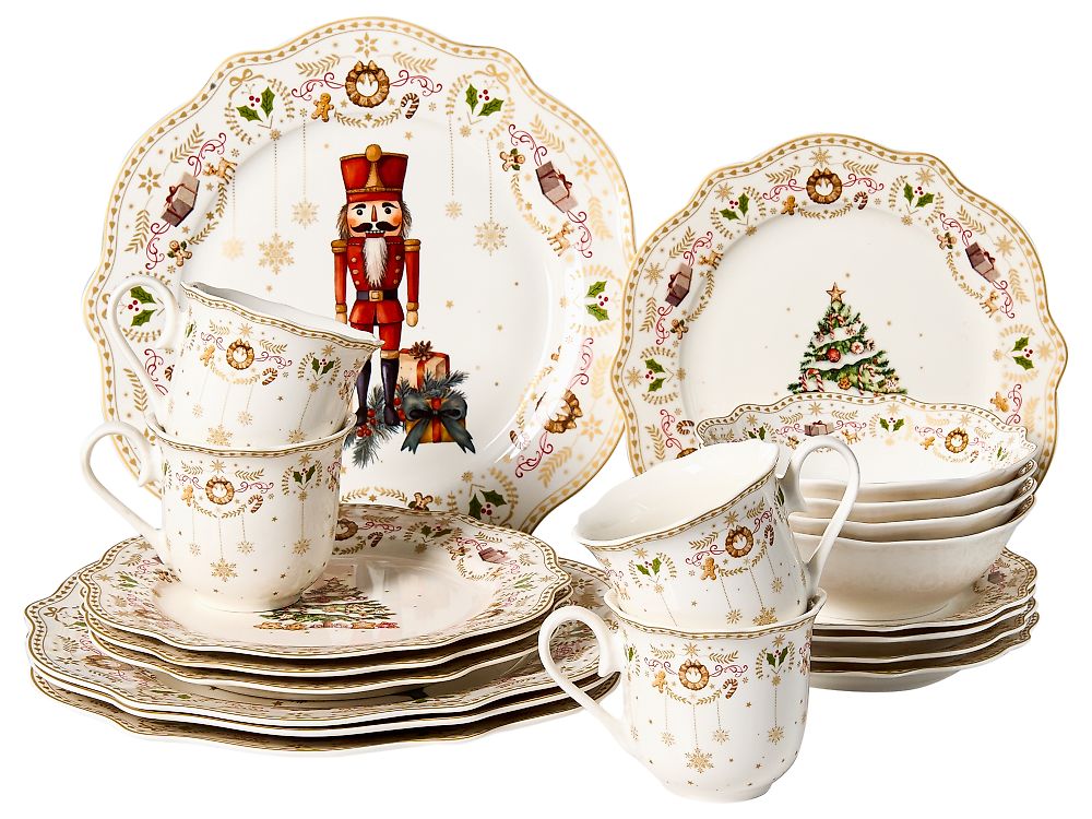 Set med 20 matserviser CARDAMOM Porslin Vit