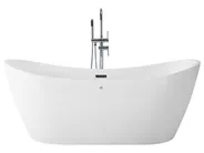 Vasca idromassaggio freestanding con LED ANTIGUA 168 x 80 cm Bianco_808016