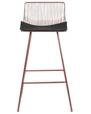 Set di 2 sedie alte FREDONIA Metallo Oro rosa_868349