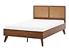 Bed PE Rattan MONPAZIER 120 x 200 cm (EU Small Double) Dark Brown