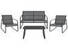 4 Seater Metal Garden Sofa Set Black BARREA_921817