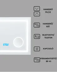 LED fürdőszobai tükör THAIX 80 cm 60 cm Ezüst_940462