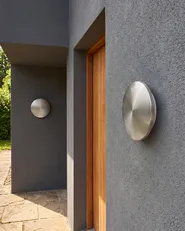Zestaw 2 kinkietów zewnętrznych LED BUCKIE Srebrny_1102940