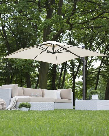 Cantilever Parasol 2.5 x 2.5 m Light Beige MONZA