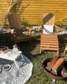 Záhradná stolička s podnožkou farba tíkového dreva ADIRONDACK_879573