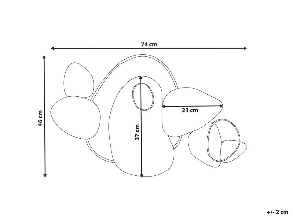 Dekoracja ścienna CLANE Metal 46 cm Złoty_995404