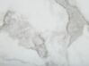 Mesa de comedor de vidrio templado gris/blanco/plateado 160 x 90 cm SABROSA_792901