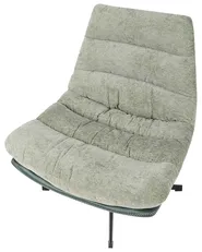 Swivel Armchair TOVIK with Footstool Chenille Light Green_923376