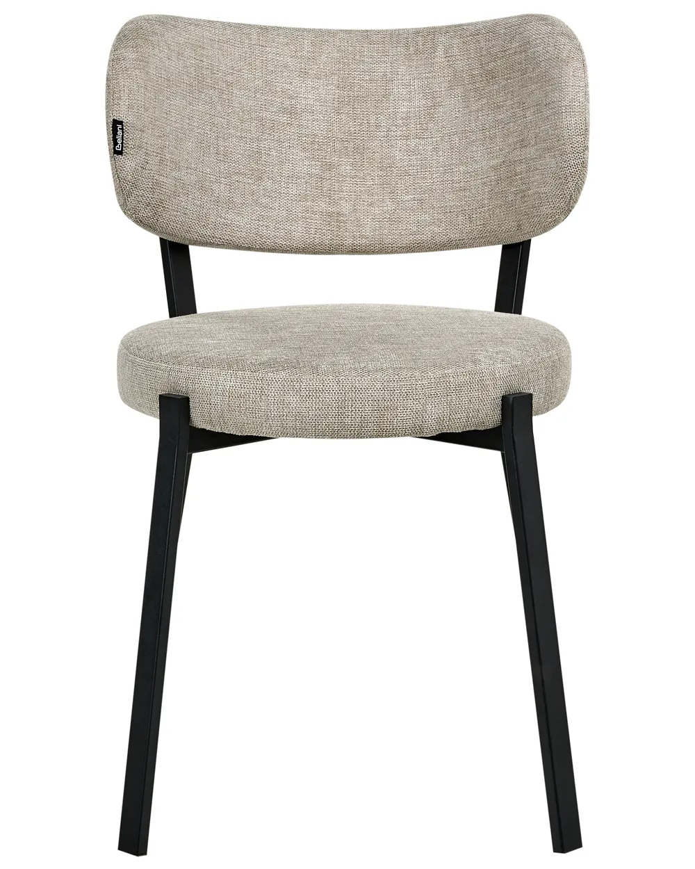 Set of 2 Dining Chairs BRONTE Fabric Beige_1006001